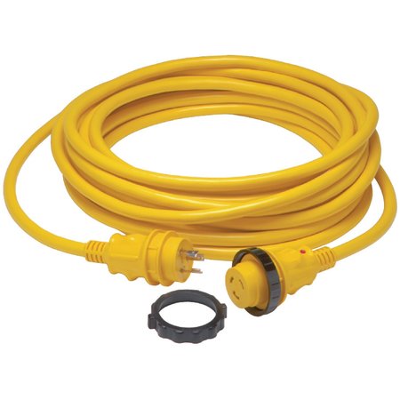 MARINCO Marinco 30A/125V Power cord Plus ShorePower Cordset w/LED, 50' Yellow 199119